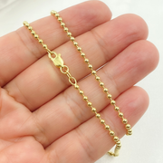14k Solid Yellow Gold Bead Chain
